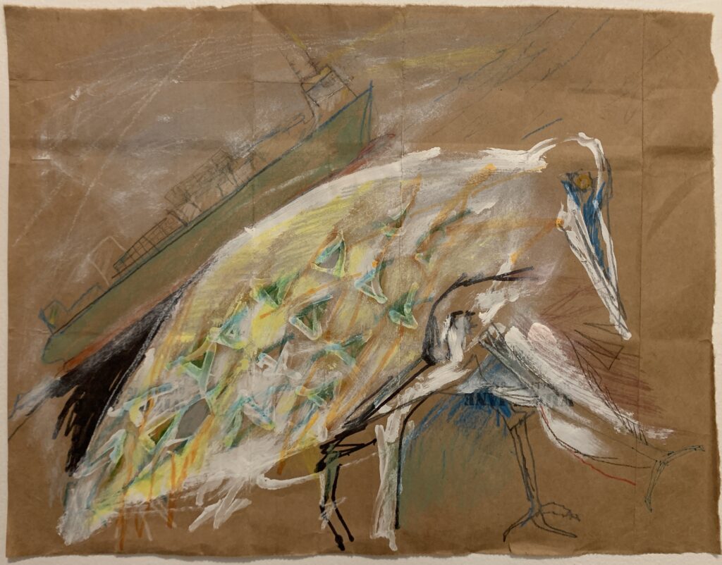 Adam_Sylvia_Seaboard_2026_colored_pencil_marker_highlighter_acrylic_and_correction_fluid_on_paper_12.5x16